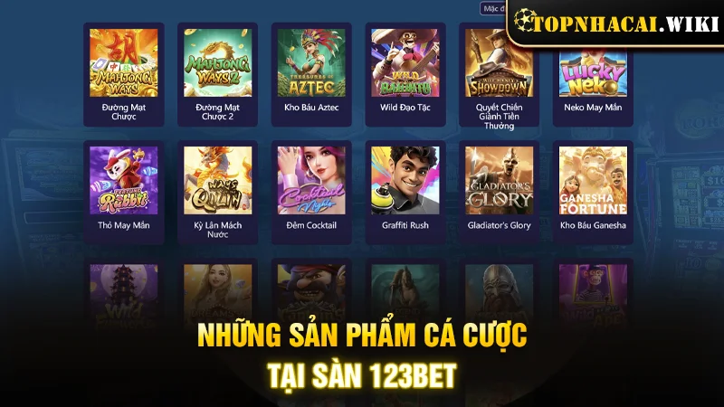 Những sản phẩm cá cược cá cược tại sàn 123BET