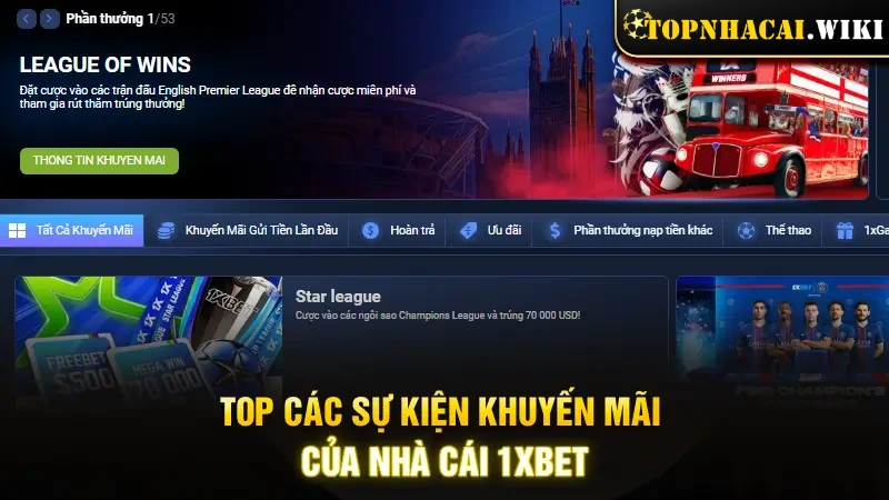 Top các sự kiện khuyến mãi khủng đang có tại nhà cái