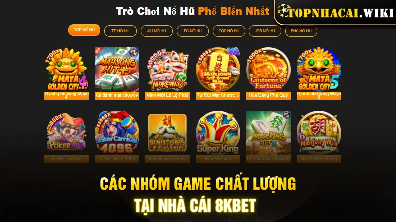 Các nhóm game chất lượng tại sân cược
