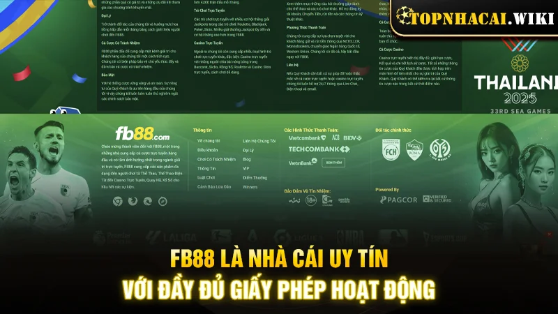 FB88 là nhà cái uy tín với đầy đủ giấy phép hoạt động