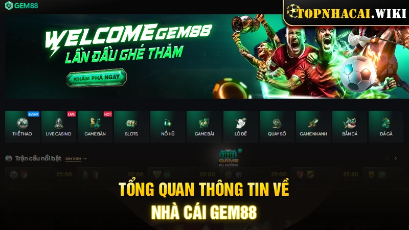 Tổng quan thông tin về nhà cái GEM88