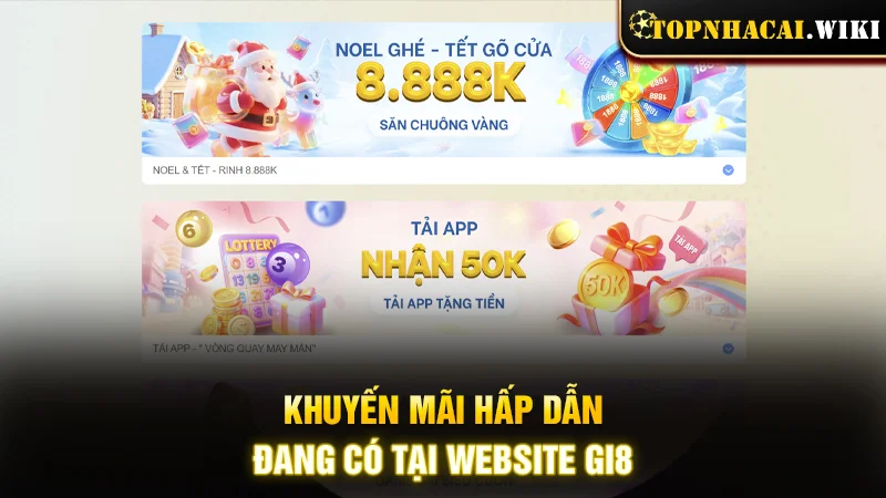 Khuyến mãi hấp dẫn đang có tại website GI8