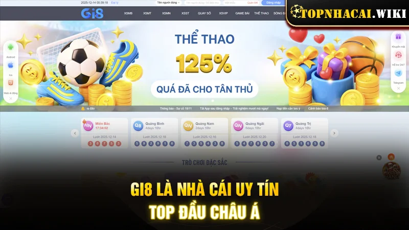 GI8 là nhà cái uy tín top đầu Châu Á