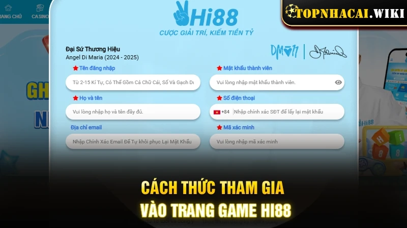 Cách thức tham gia vào trang game