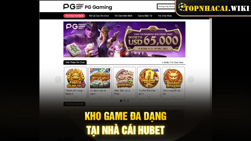 Kho game đa dạng tại nhà cái HUBET