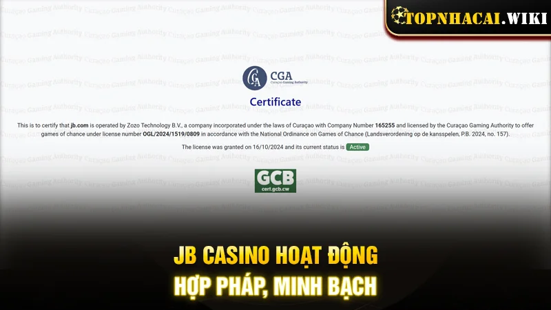 JB Casino - Nhà cái giải trí trực tuyến toàn cầu