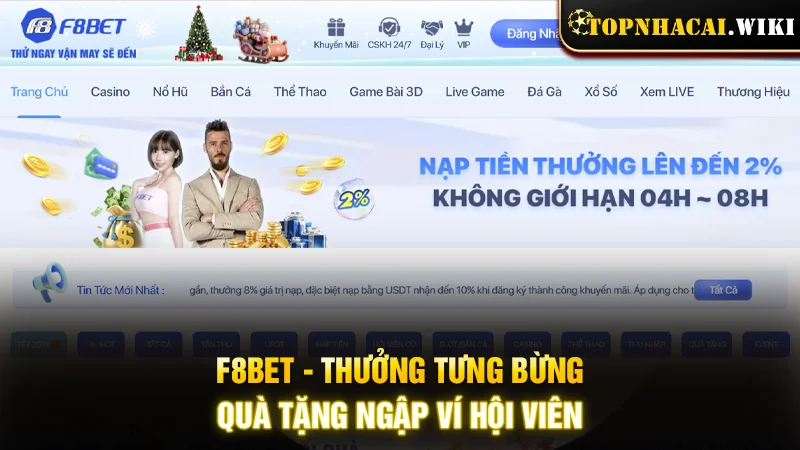 F8BET - Thưởng tưng bừng, quà tặng ngập ví hội viên