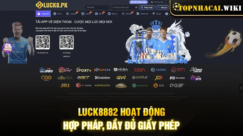 LUCK8882 hoạt động hợp pháp, đầy đủ giấy phép