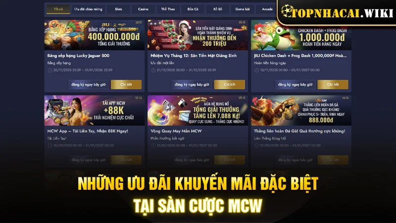 MCW thường xuyên tung ra ưu đãi, khuyến mãi khủng
