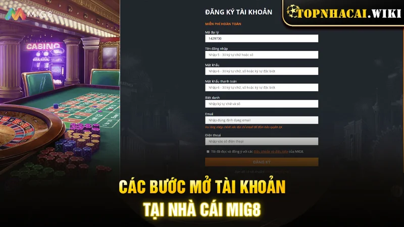 Các bước mở tài khoản cá cược cực dễ tại nhà cái