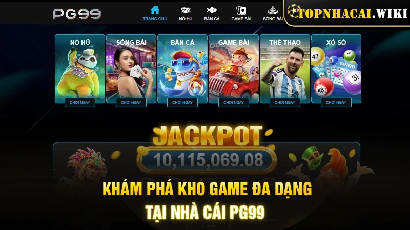 Khám phá kho game đa dạng tại nhà cái PG99