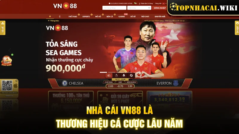 Nhà cái VN88 là thương hiệu cá cược lâu năm