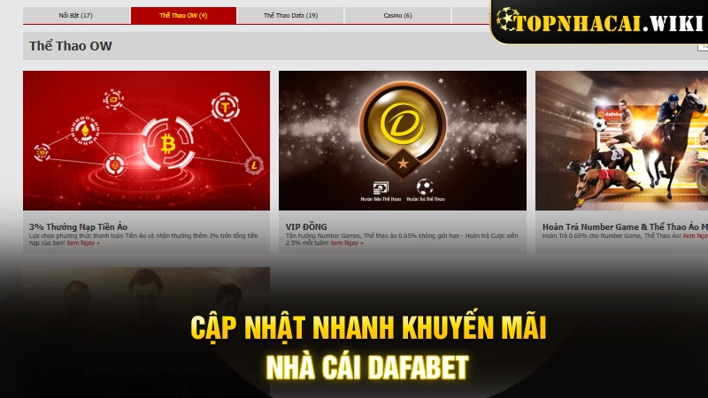 Cập nhật nhanh khuyến mãi khủng tại nhà cược