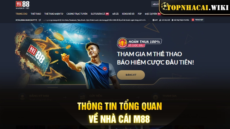 Những thông tin tổng quan về nhà cái M88